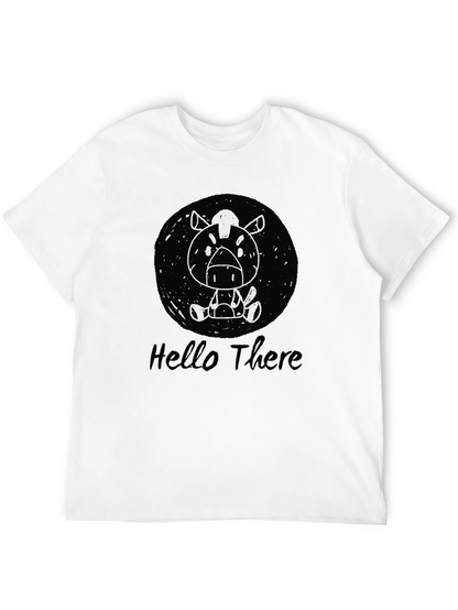 Cartoon Horse Black T-Shirt - Hello There Design