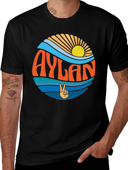 Aylan Retro Graphic T-Shirt Peace Sign