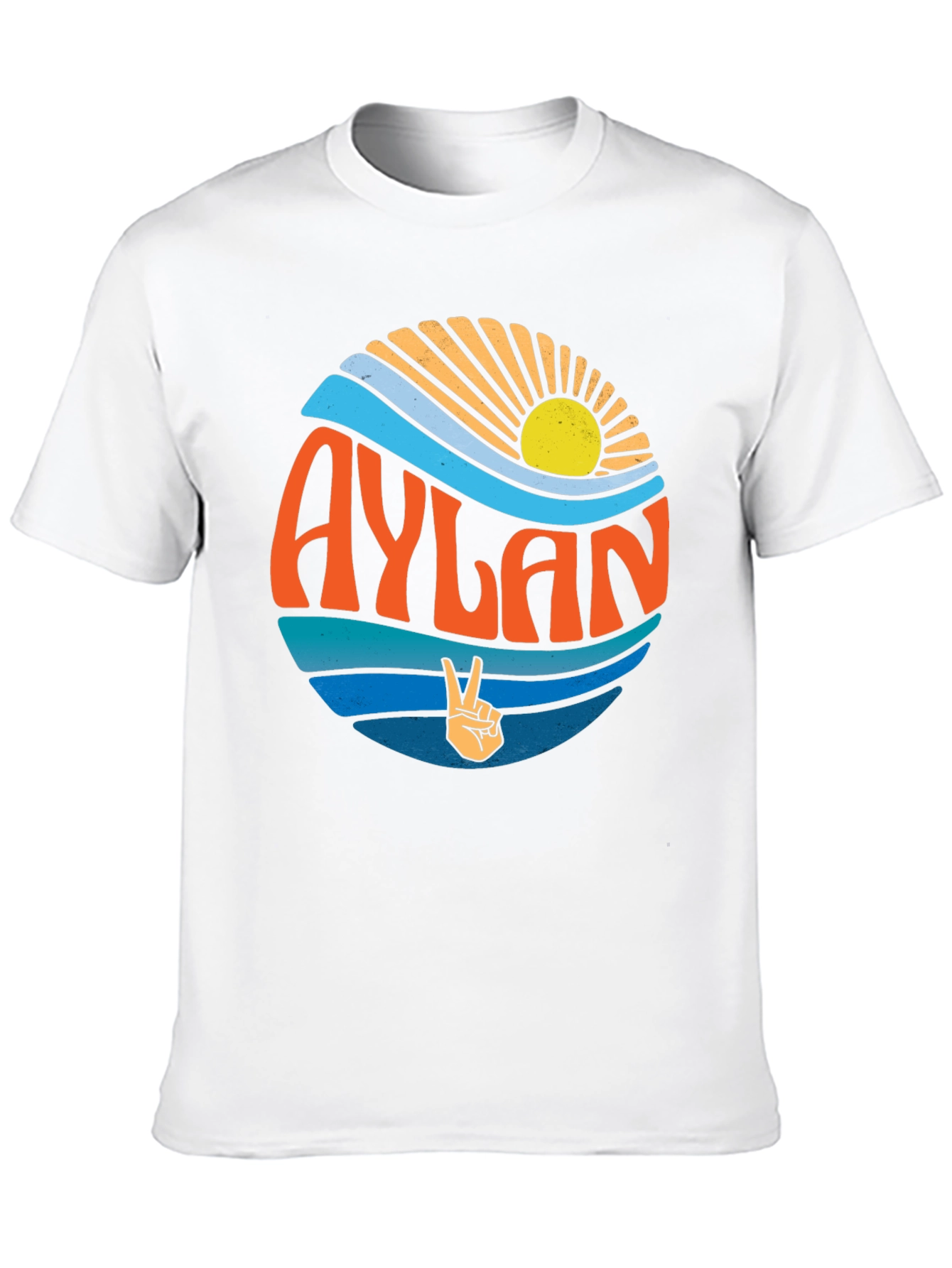 Aylan Retro Graphic T-Shirt Peace Sign