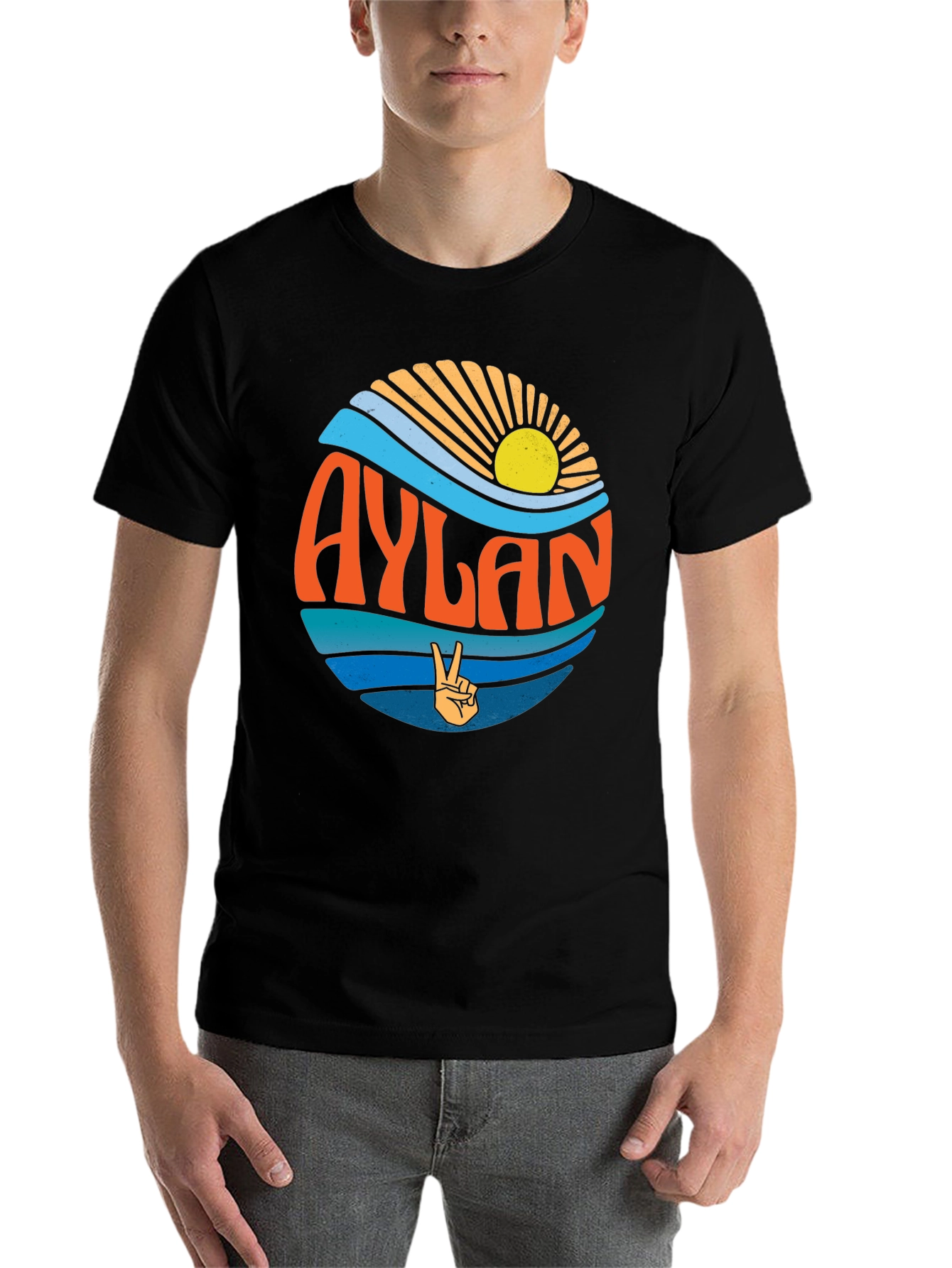 Aylan Retro Graphic T-Shirt Peace Sign