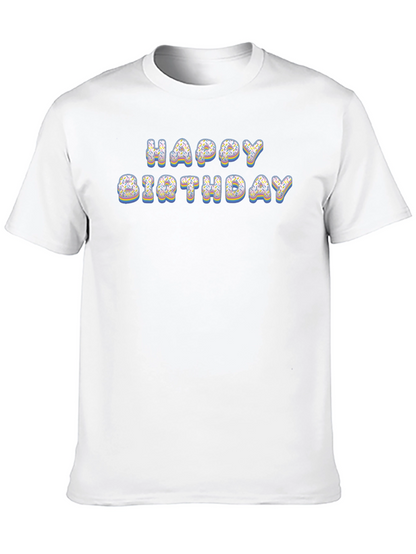 Happy Birthday Donut Letter T-Shirt