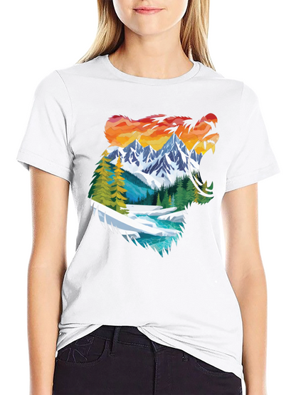 Nature Bear Graphic Tee - Mens Black Shirt