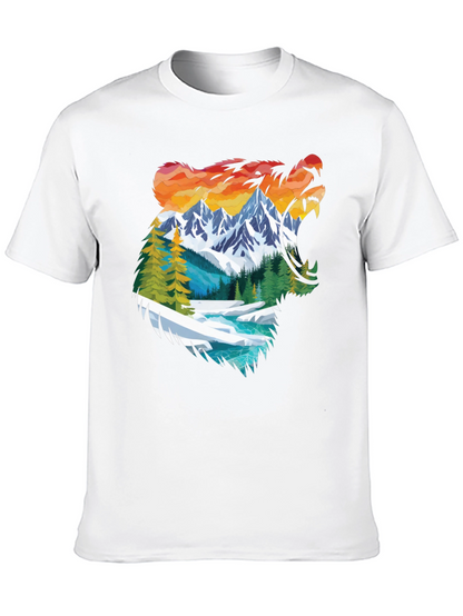 Nature Bear Graphic Tee - Mens Black Shirt