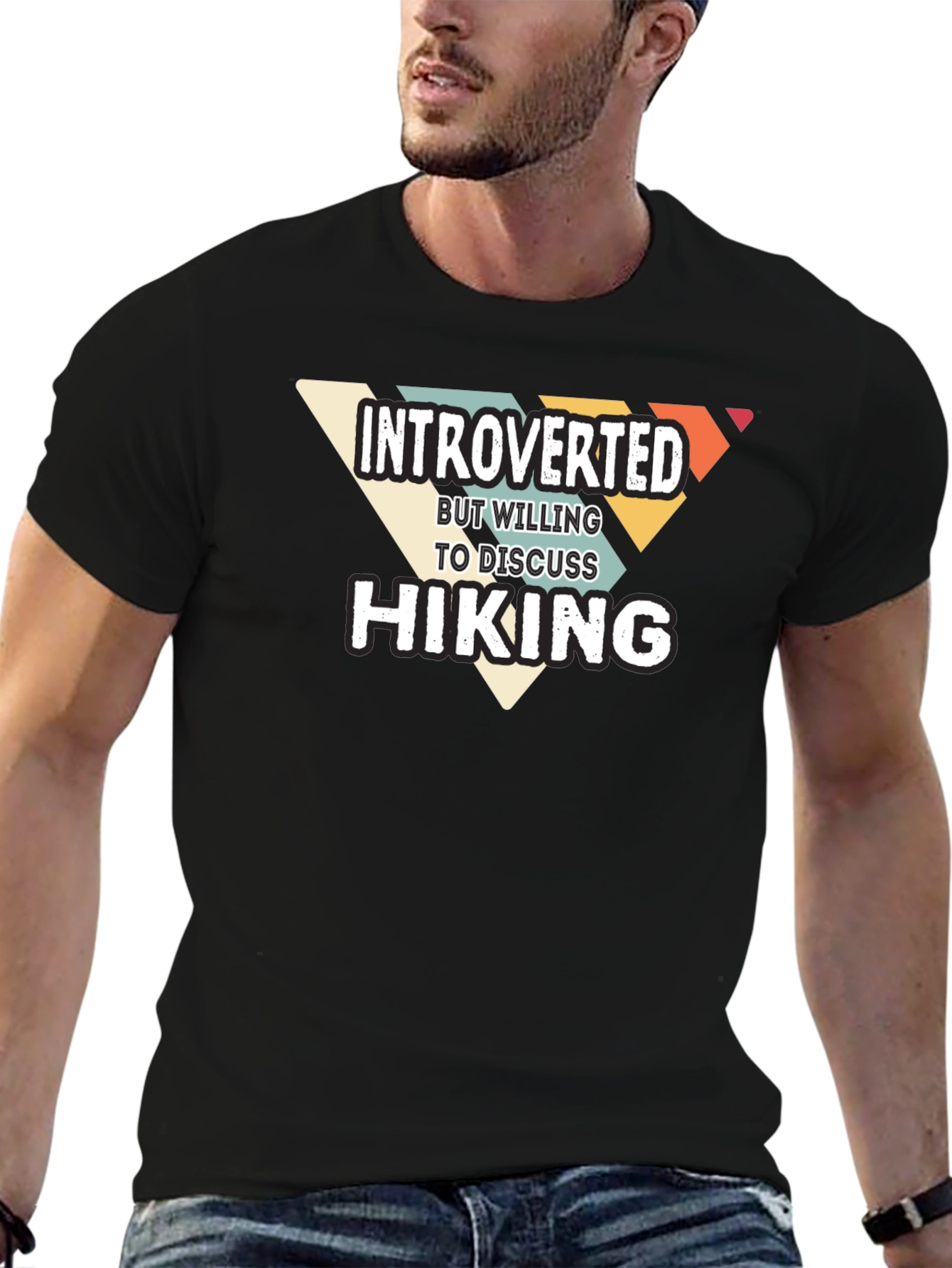 Introverted Hiking Graphic T-Shirt