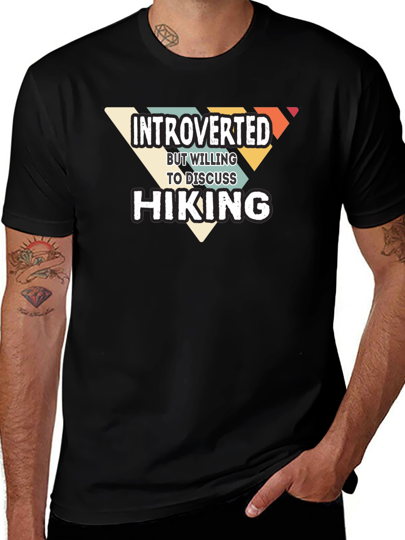 Introverted Hiking Graphic T-Shirt