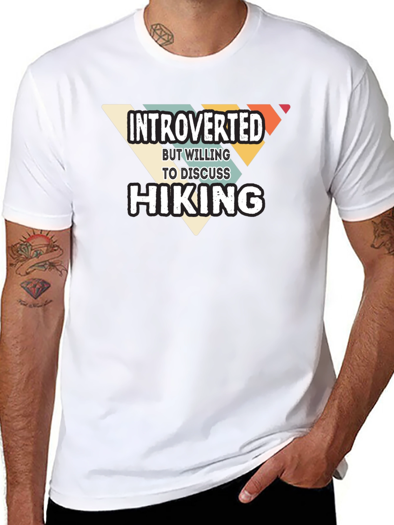 Introverted Hiking Graphic T-Shirt