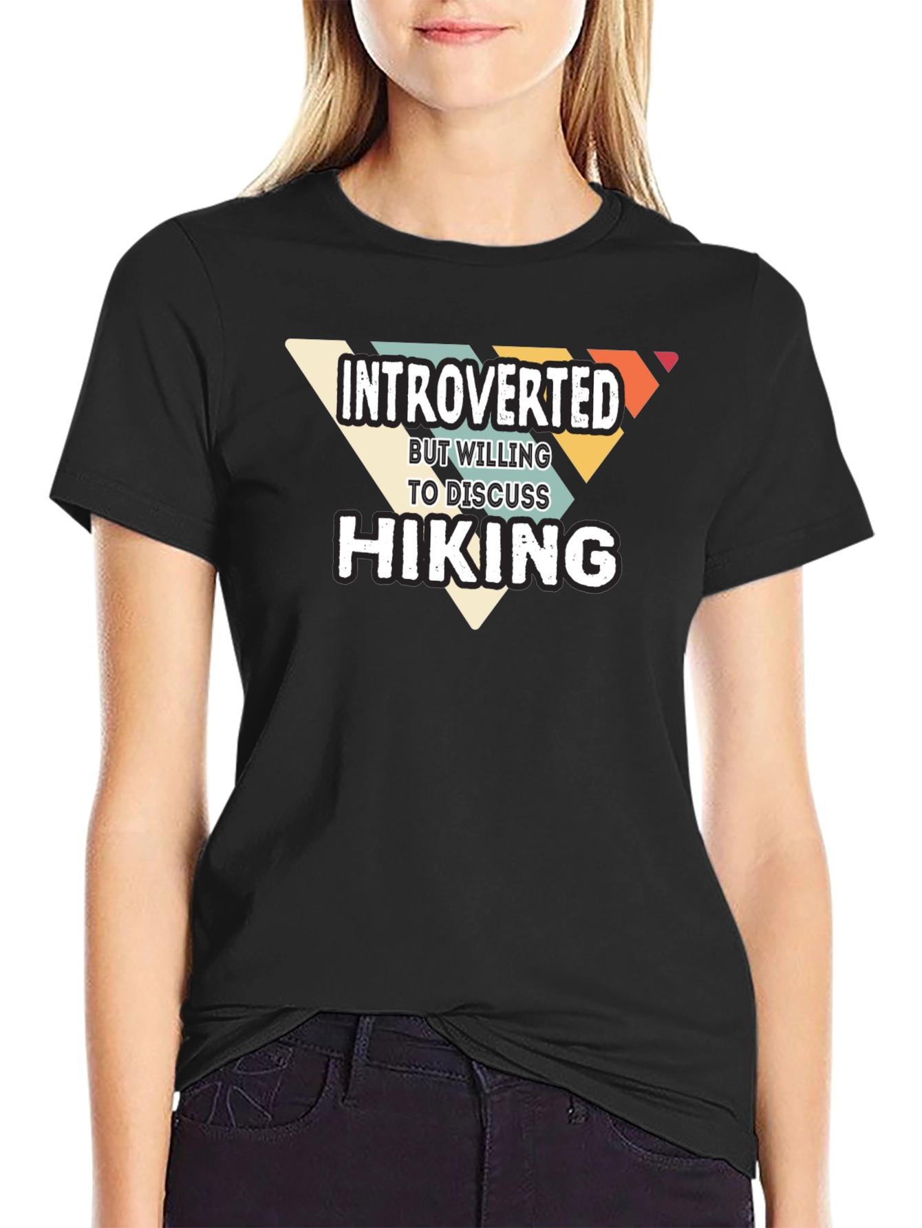 Introverted Hiking Graphic T-Shirt