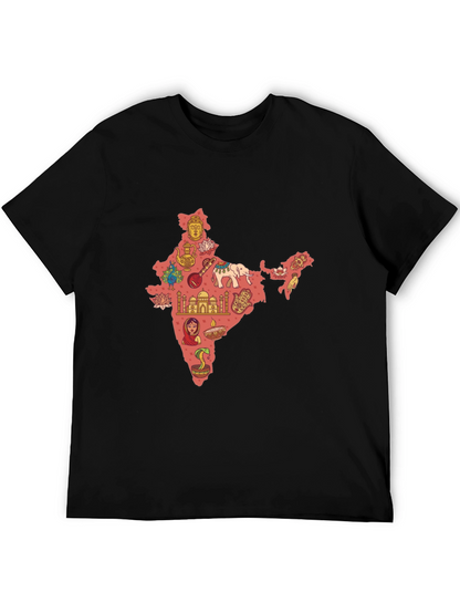 India Map Print T-Shirt