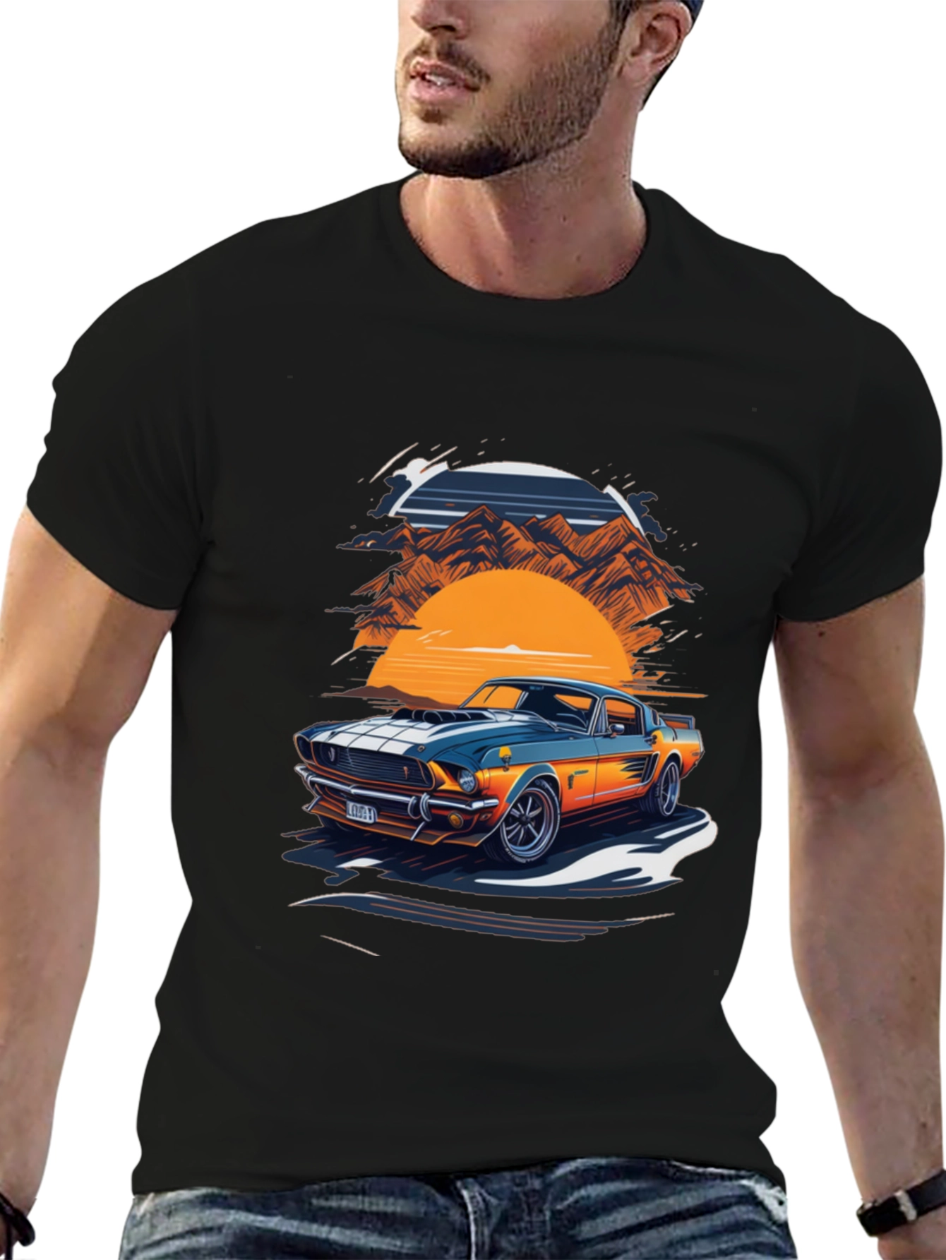 Retro Car Graphic Tee - Classic Style