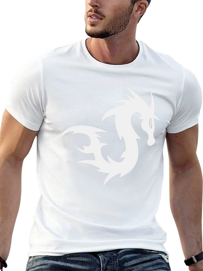 Dragon Graphic Tee - Black Cotton T-Shirt