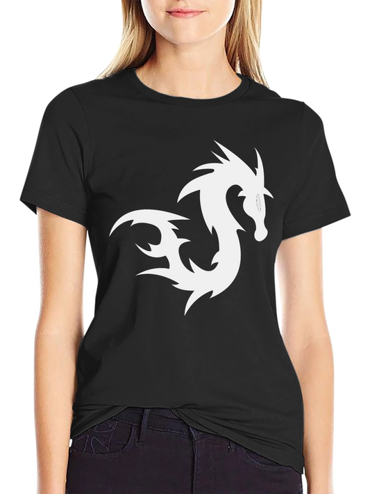 Dragon Graphic Tee - Black Cotton T-Shirt