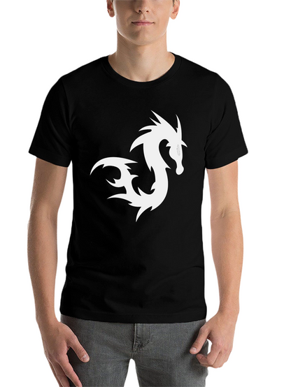 Dragon Graphic Tee - Black Cotton T-Shirt