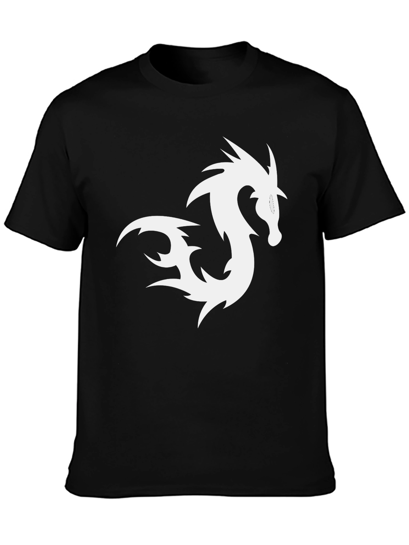 Dragon Graphic Tee - Black Cotton T-Shirt
