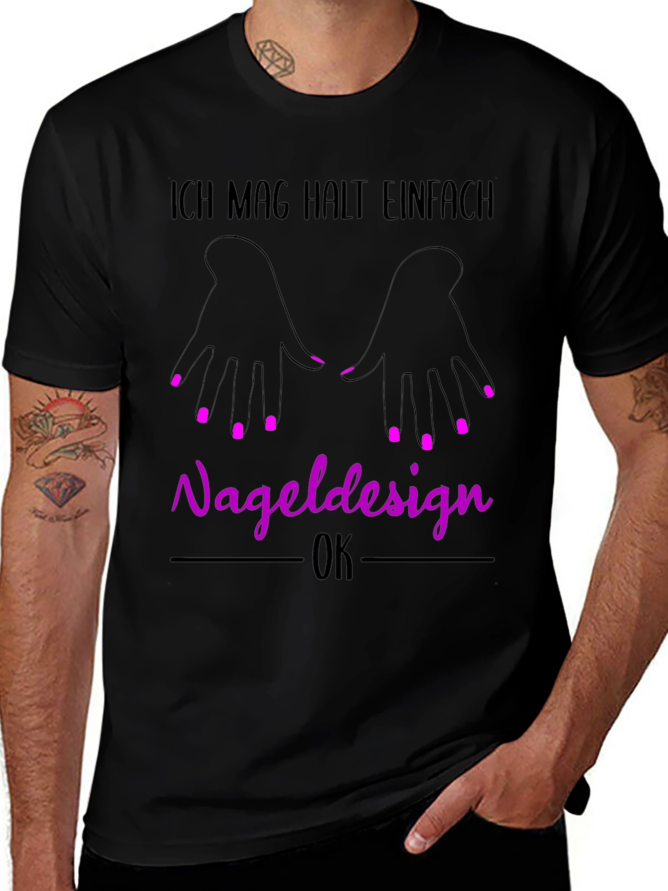 Nail Design T-Shirt - Ich Mag Halt Einfach Nageldesign