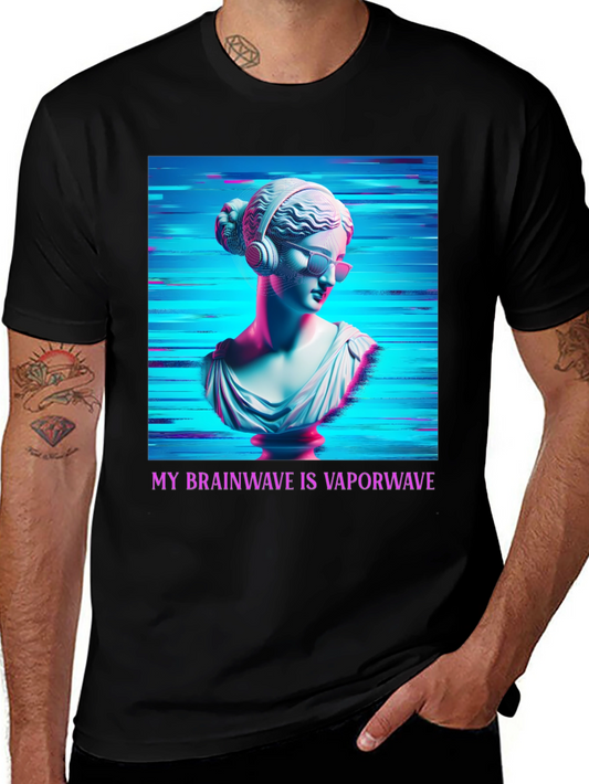 Vaporwave Brain T-Shirt - Aesthetic Greek Bust