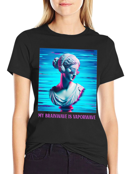 Vaporwave Brain T-Shirt - Aesthetic Greek Bust