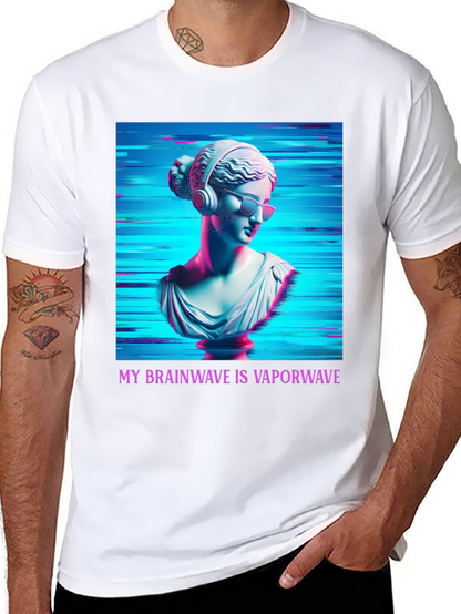 Vaporwave Brain T-Shirt - Aesthetic Greek Bust