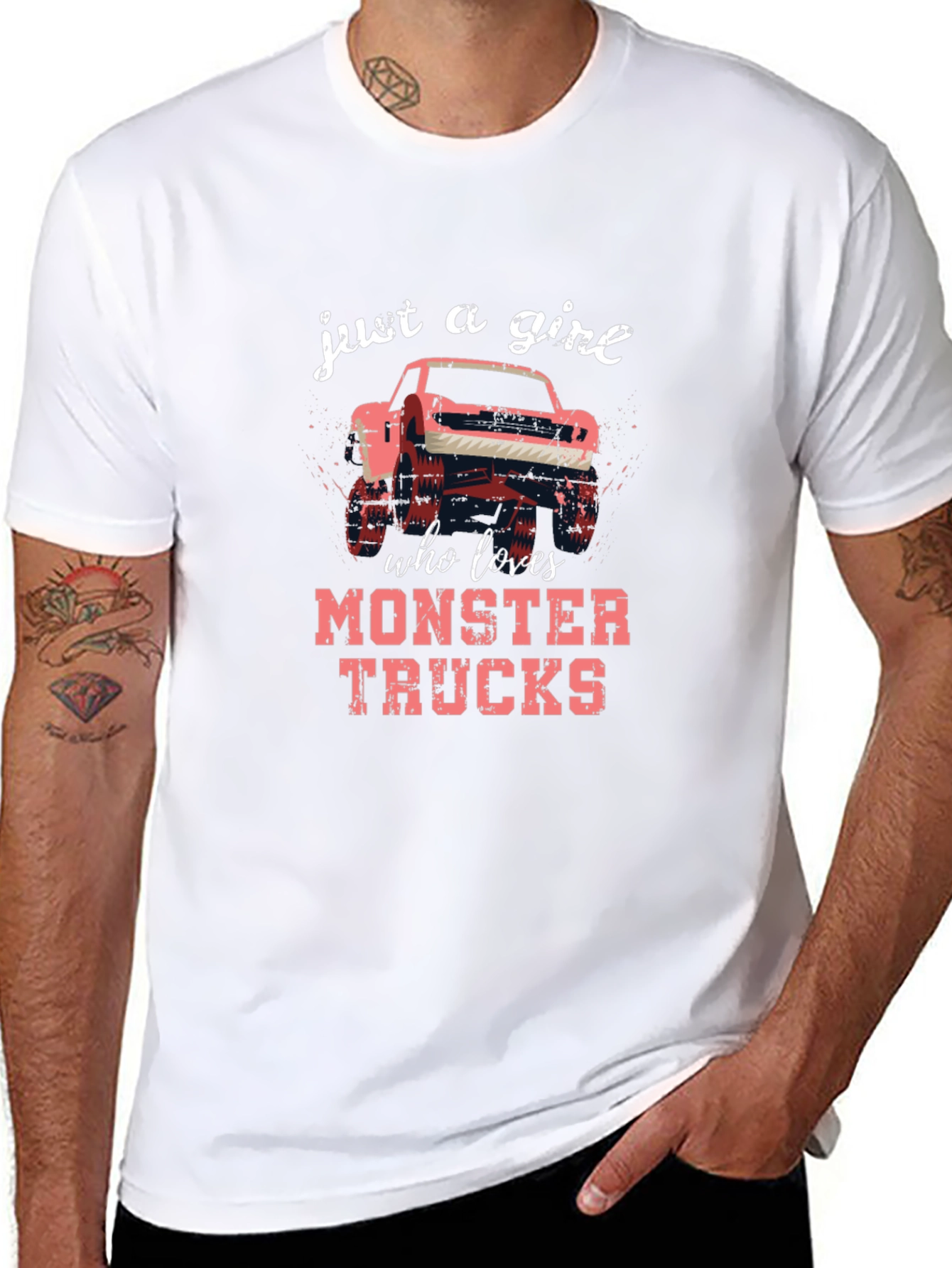 Monster Truck Loving Girls Tee