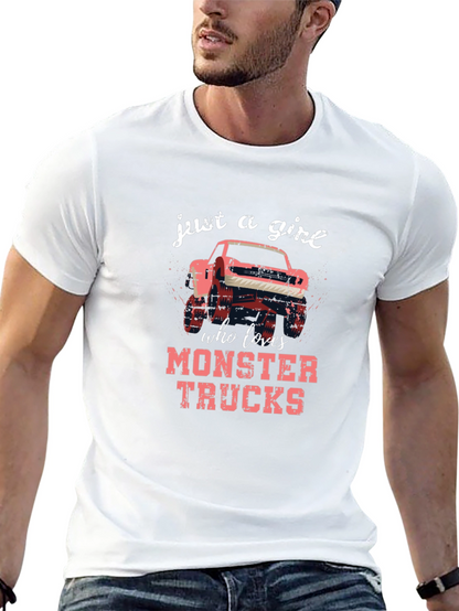 Monster Truck Loving Girls Tee