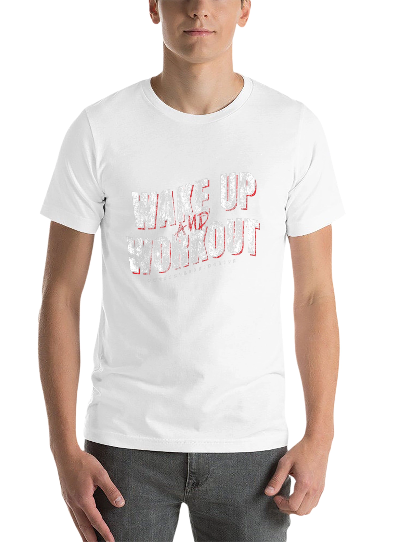 Wake Up and Workout Graphic Tee - Black