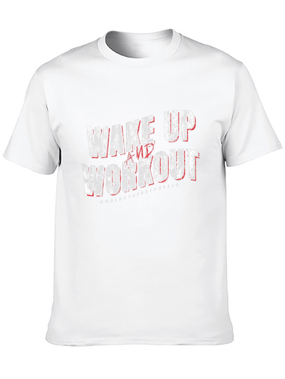 Wake Up and Workout Graphic Tee - Black