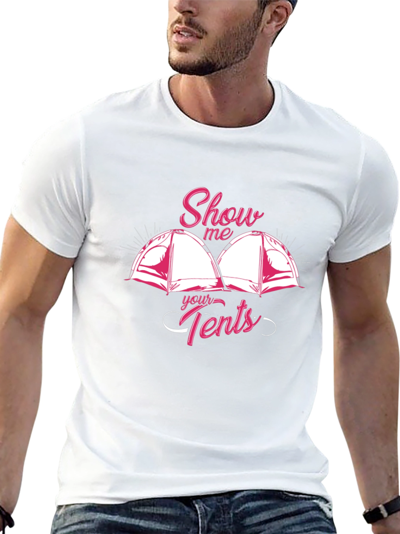 Show Me Your Tents Graphic T-Shirt Camping Humor