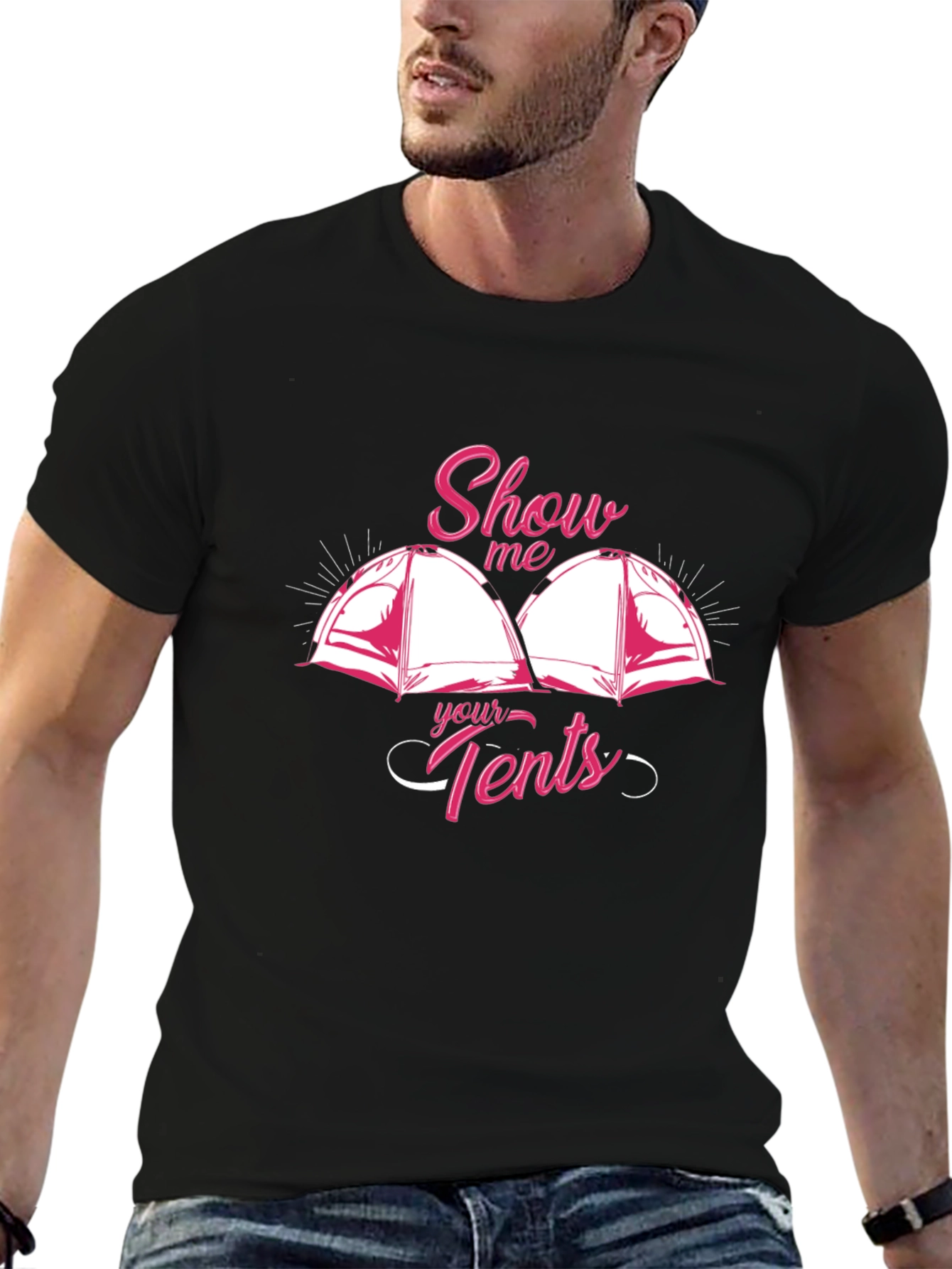 Show Me Your Tents Graphic T-Shirt Camping Humor