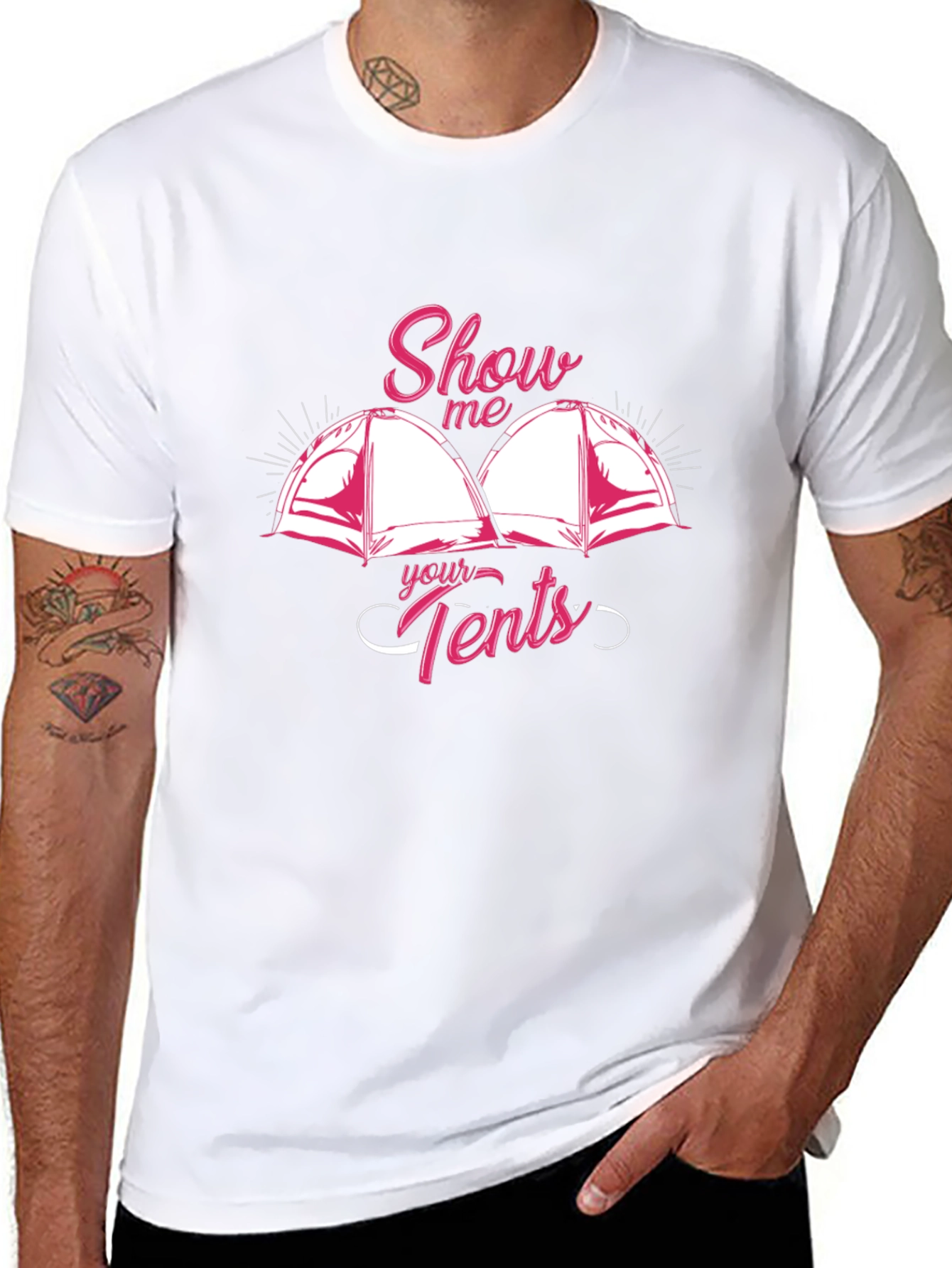 Show Me Your Tents Graphic T-Shirt Camping Humor