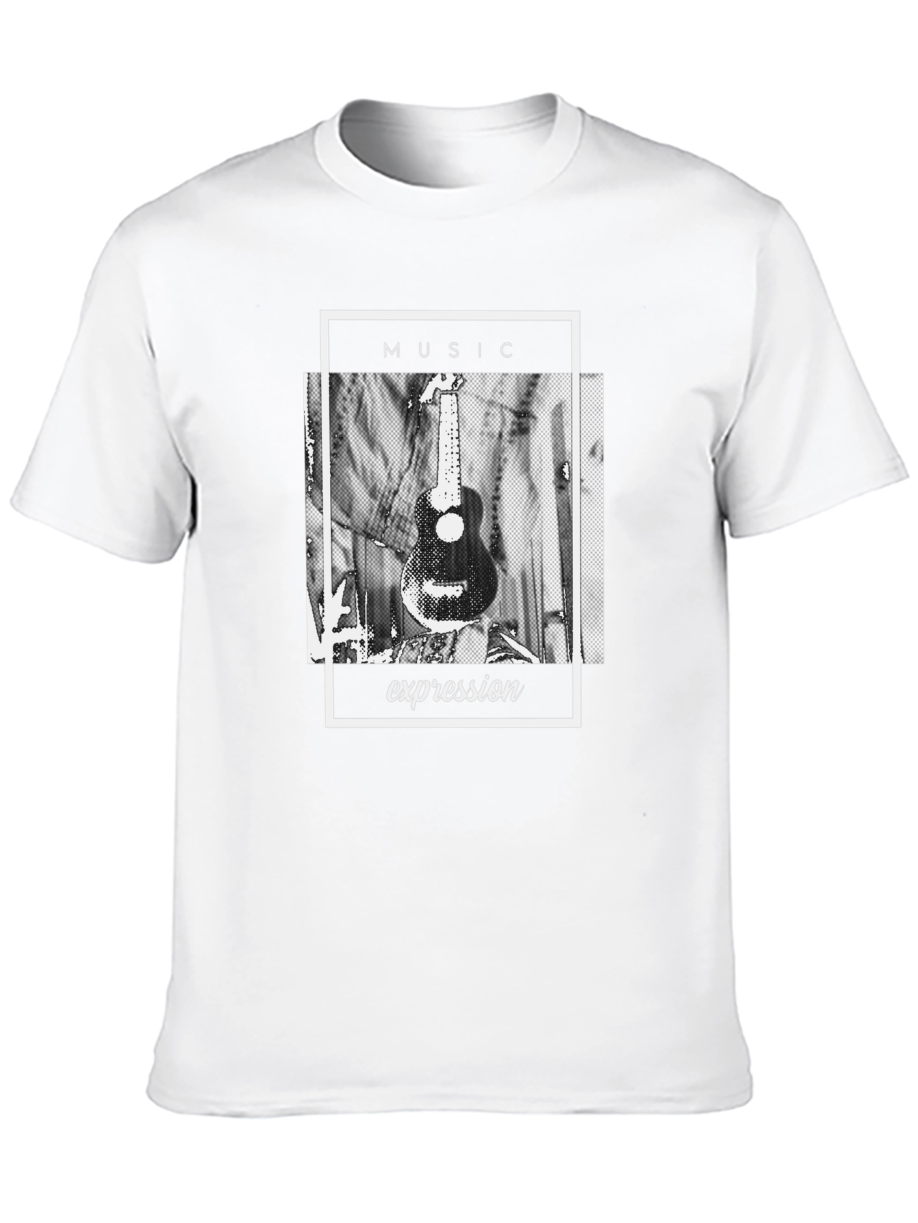 Music Expression Graphic Tee - Black Cotton
