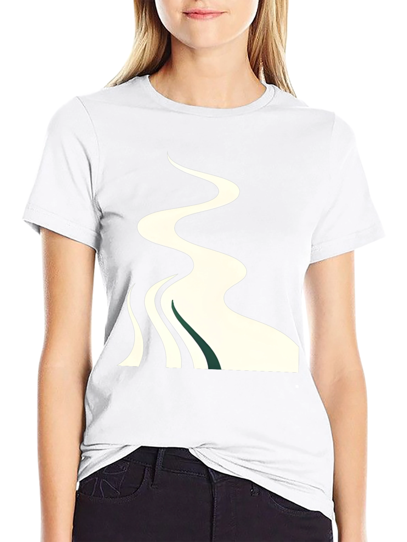 Abstract River Graphic T-Shirt - Stylish Casual Wear