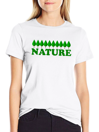 Nature Graphic Print Black T-Shirt