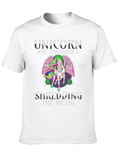 Unicorn of Darkness Shredding Metal T-Shirt