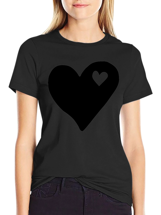 Black Heart Graphic Tee - Stylish Mens Casual Shirt
