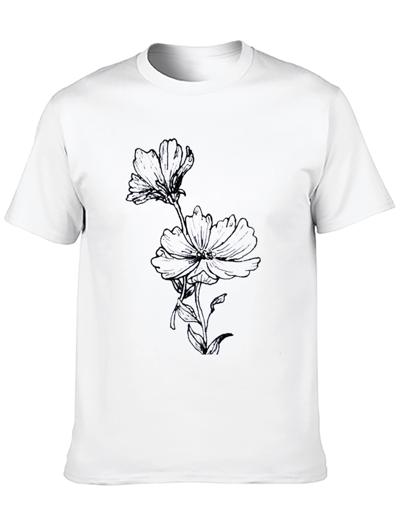 Black Floral Print T-Shirt