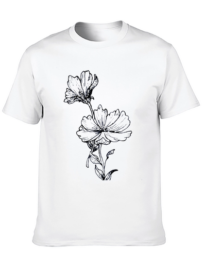 Black Floral Print T-Shirt