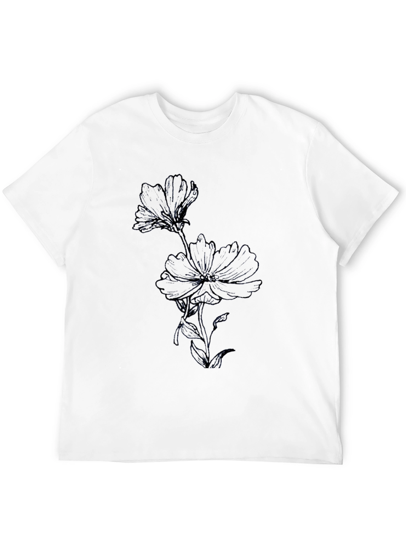 Black Floral Print T-Shirt