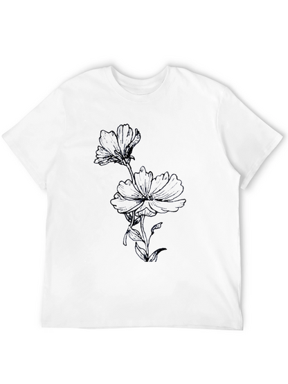 Black Floral Print T-Shirt
