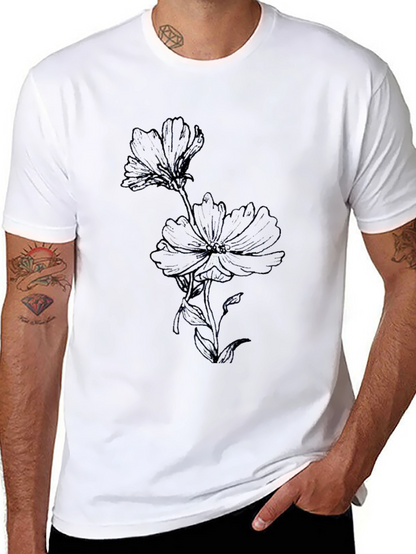 Black Floral Print T-Shirt