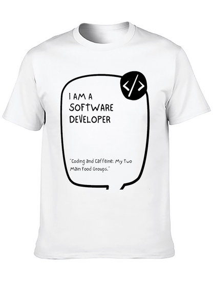 Software Developer Coding and Caffeine T-Shirt