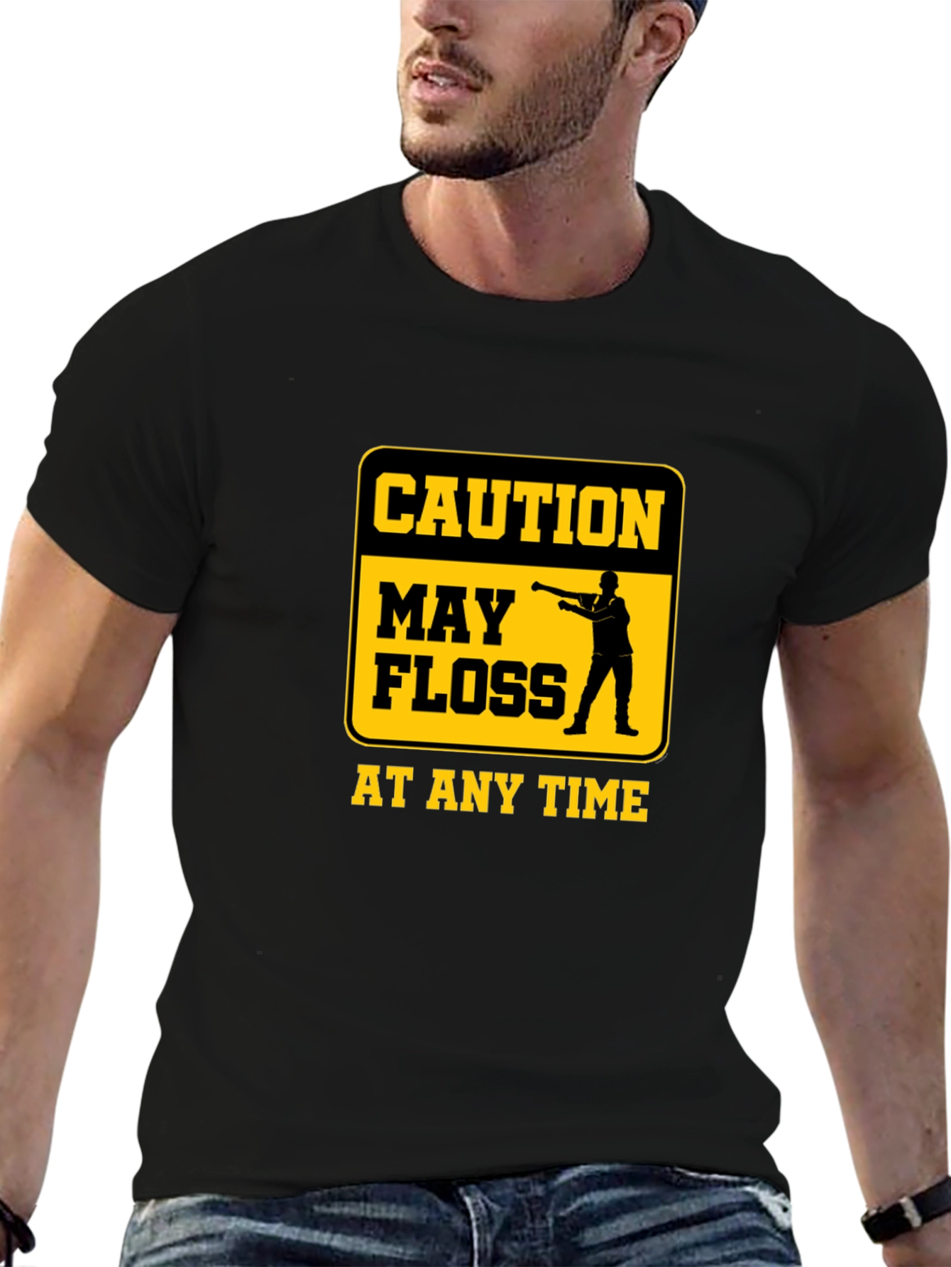 Caution May Floss At Any Time Graphic Tee