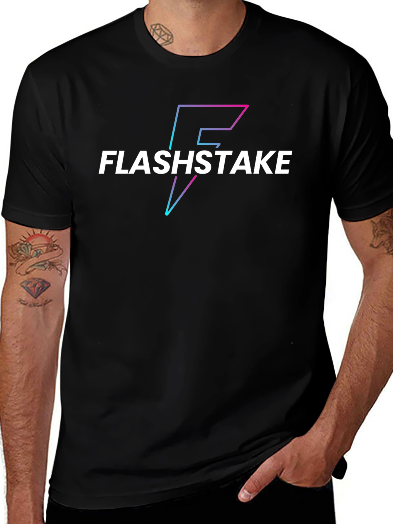 Flashstake Black Graphic T-Shirt