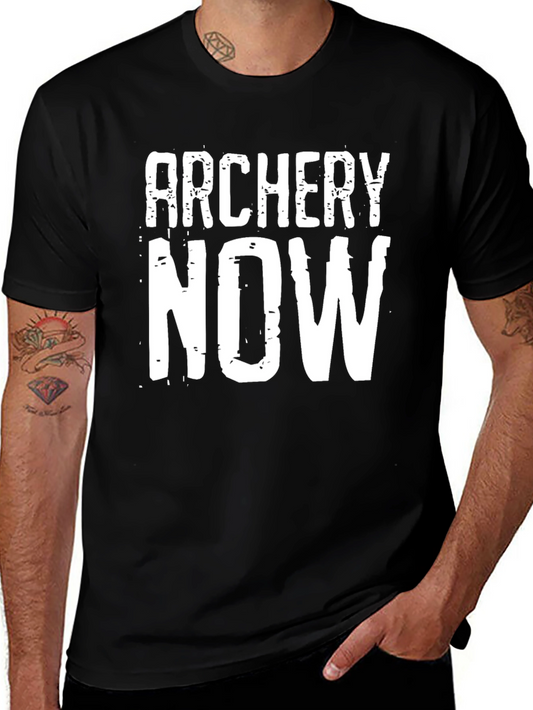 Archery Now Graphic T-Shirt - Black Cotton Tee