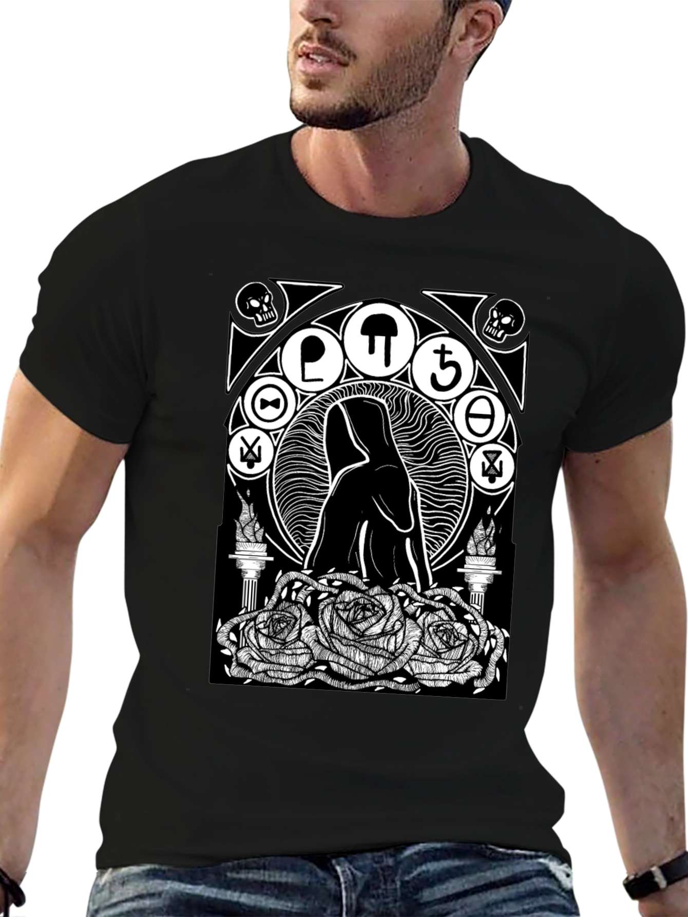 Occult Rose T-Shirt - Gothic Graphic Tee