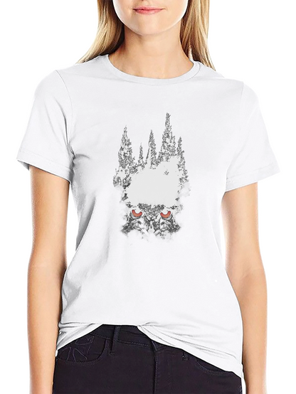 Mens Black Graphic Tee - Wolf Eyes Design