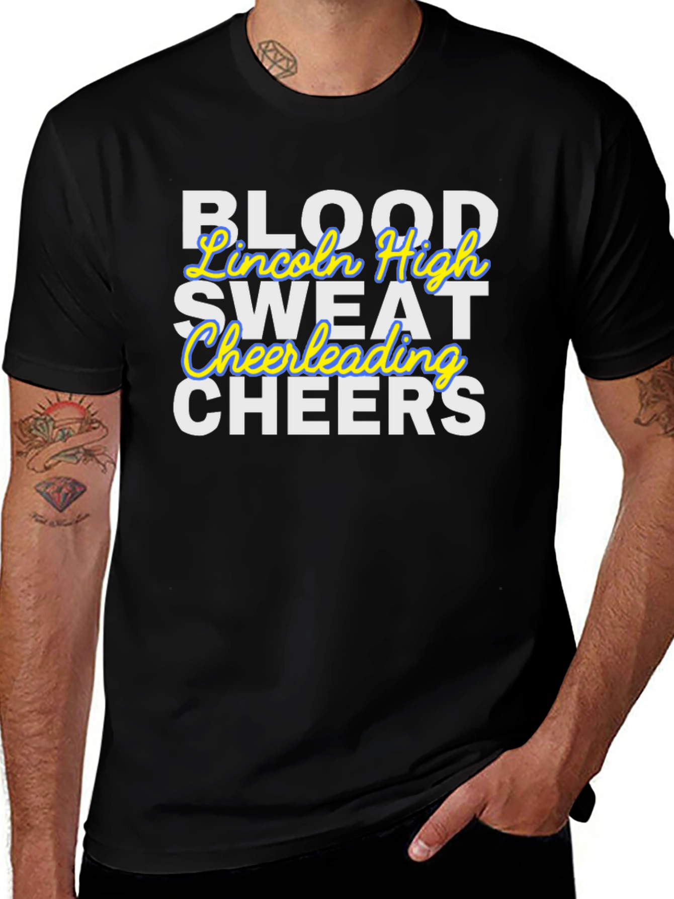 Blood Sweat Cheerleading Black T-Shirt