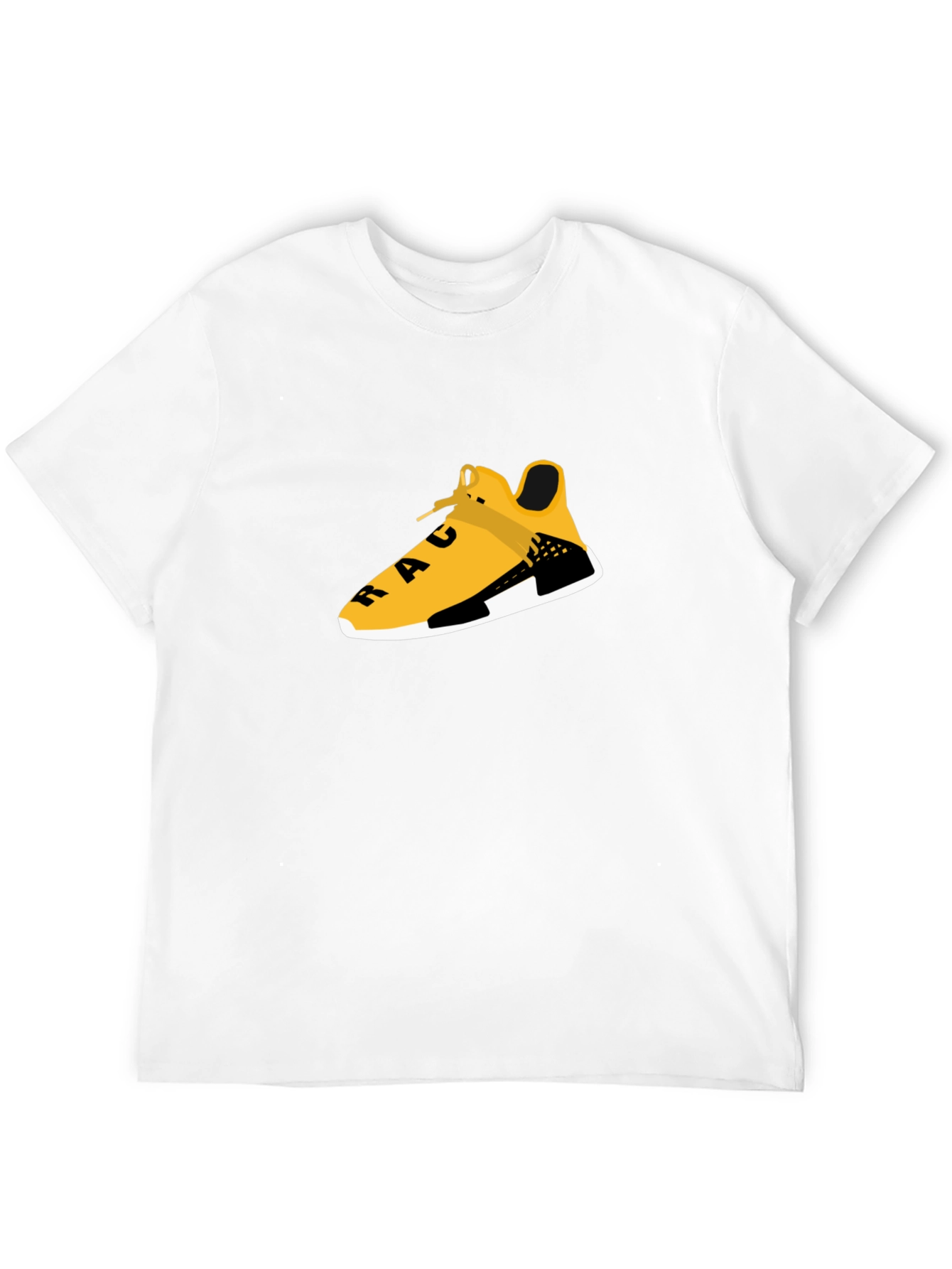 Black Tee with Graphic Shoe Design