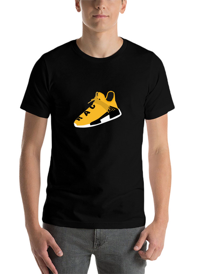 Black Tee with Graphic Shoe Design