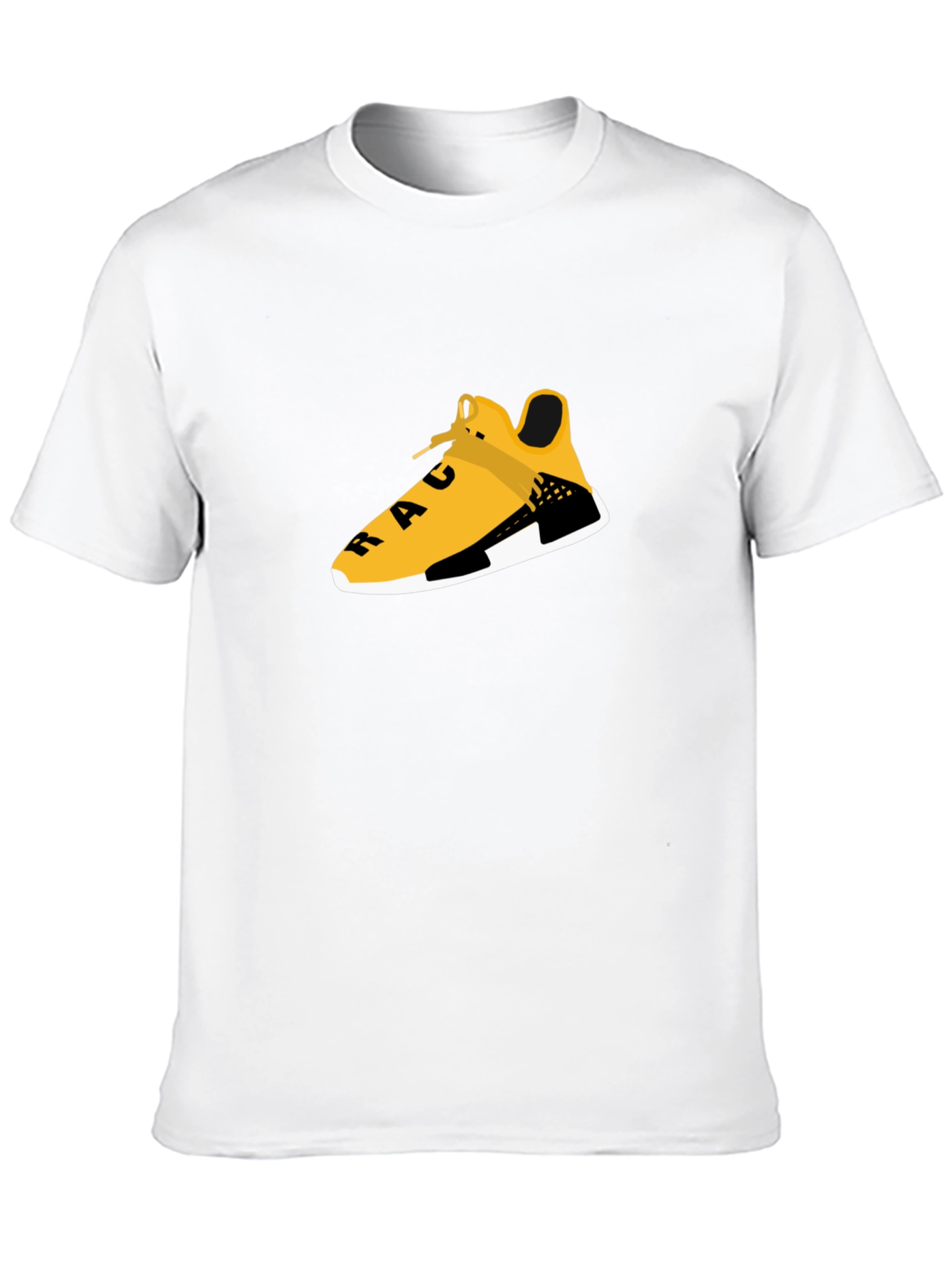 Black Tee with Graphic Shoe Design