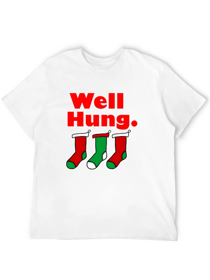 Well Hung Christmas Stockings T-Shirt