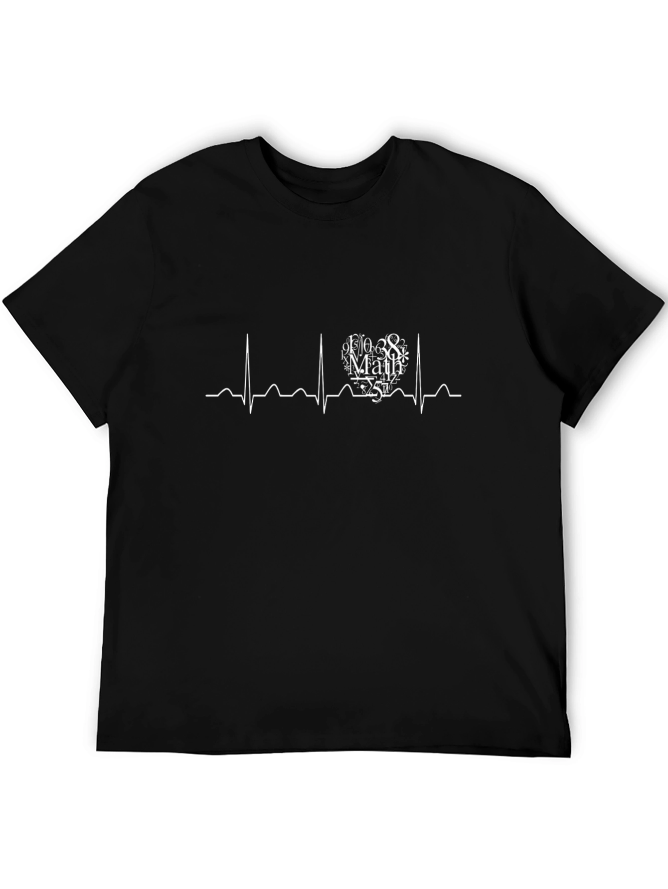 Math Heartbeat T-Shirt - Black Graphic Tee